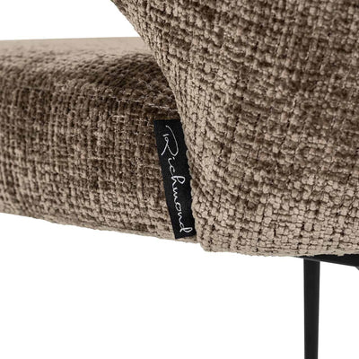 Richmond Interiors Chair Xandra Desert Stone Chenille Dining Table