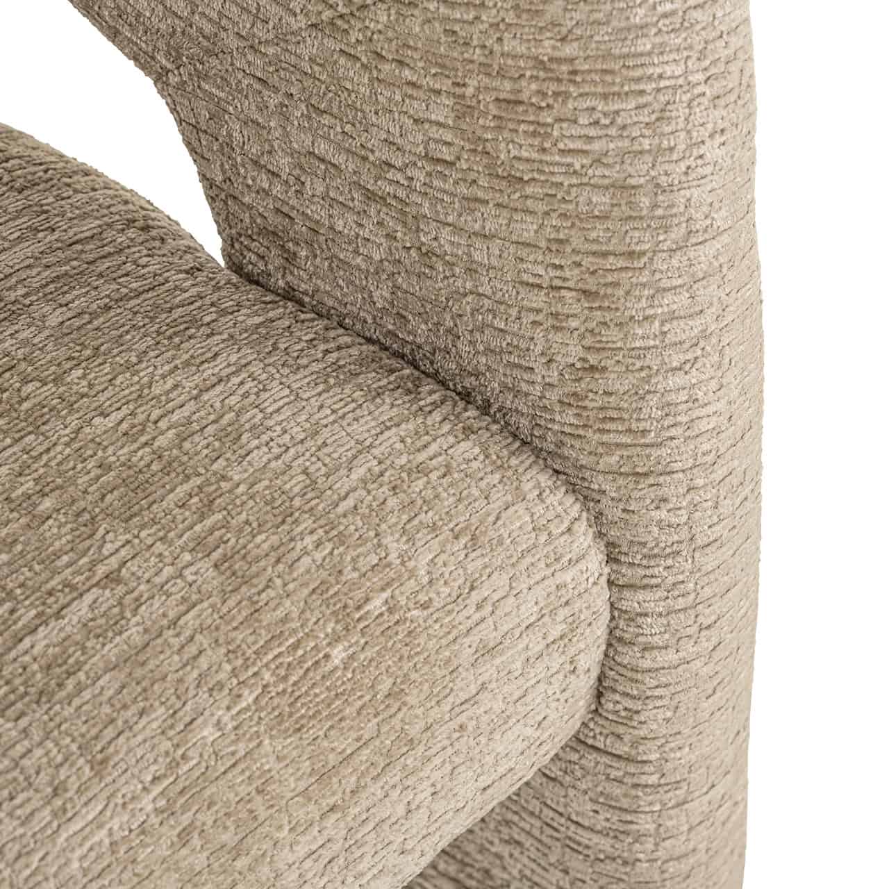 Richmond Interiors Belle Desert Taupe Chenille Tripod Dining Chair