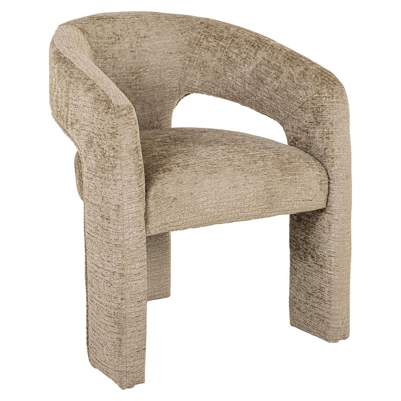 Richmond Interiors Belle Desert Taupe Chenille Tripod Dining Chair