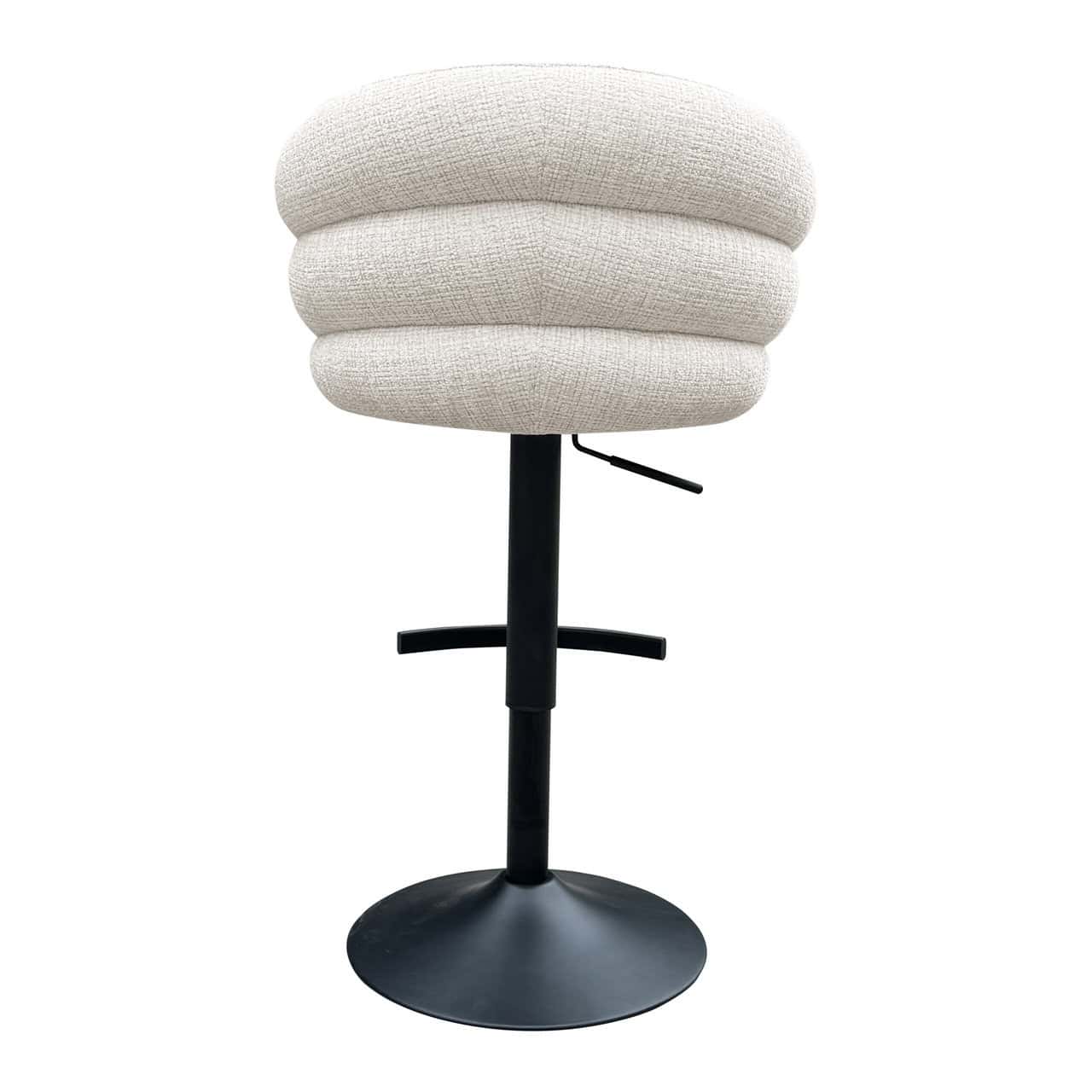 Richmond Interiors Nikki Beige Chenille Swivel Bar Stool