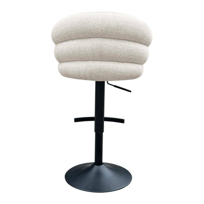 Richmond Interiors Nikki Beige Chenille Swivel Bar Stool