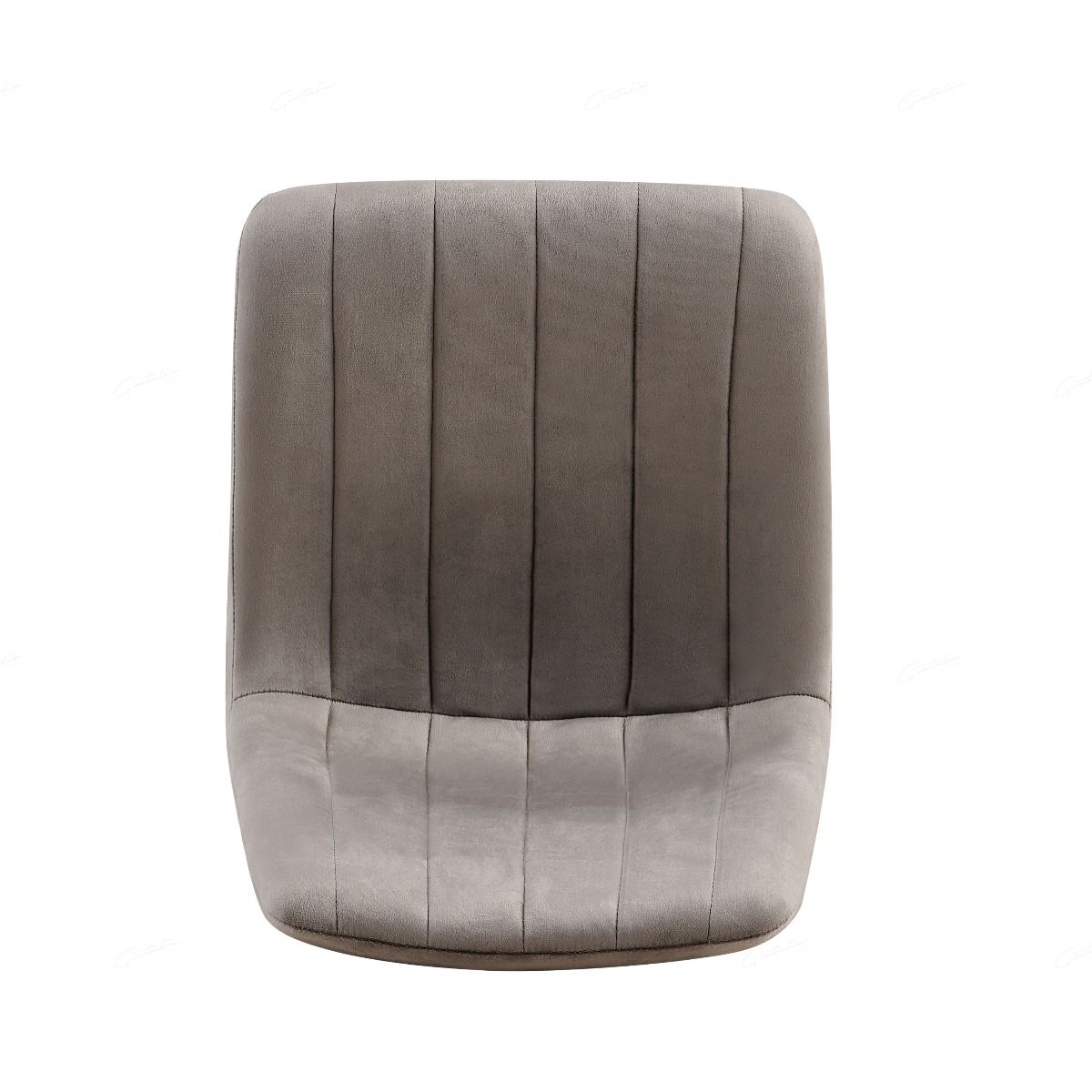 Teora Grey Velvet Dining Chairs With Black Metal Base - Pairs -
