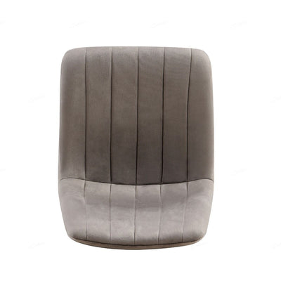 Teora Grey Velvet Dining Chairs With Black Metal Base - Pairs -
