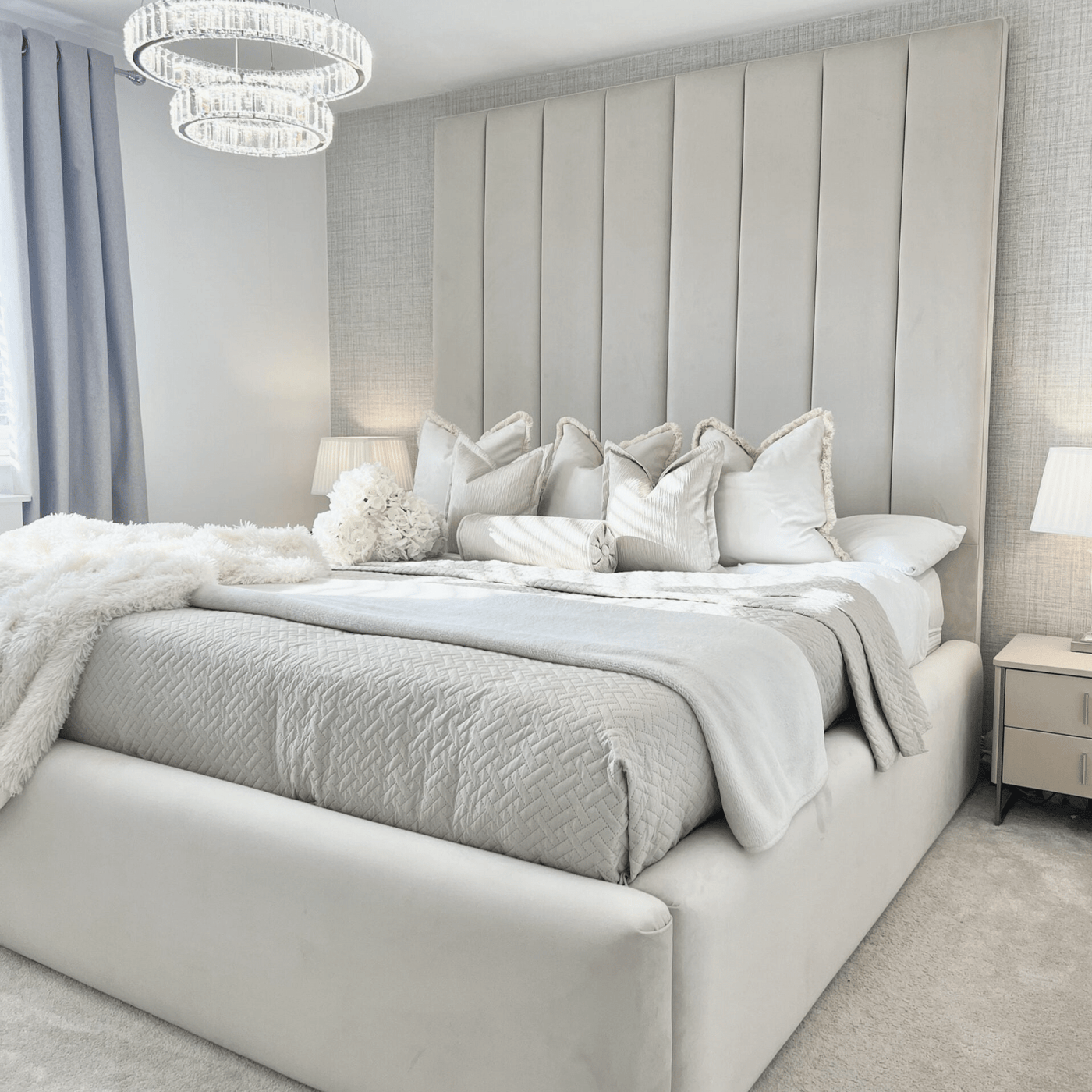 The Dorchester Tall Headboard Bed - Esme Furnishings
