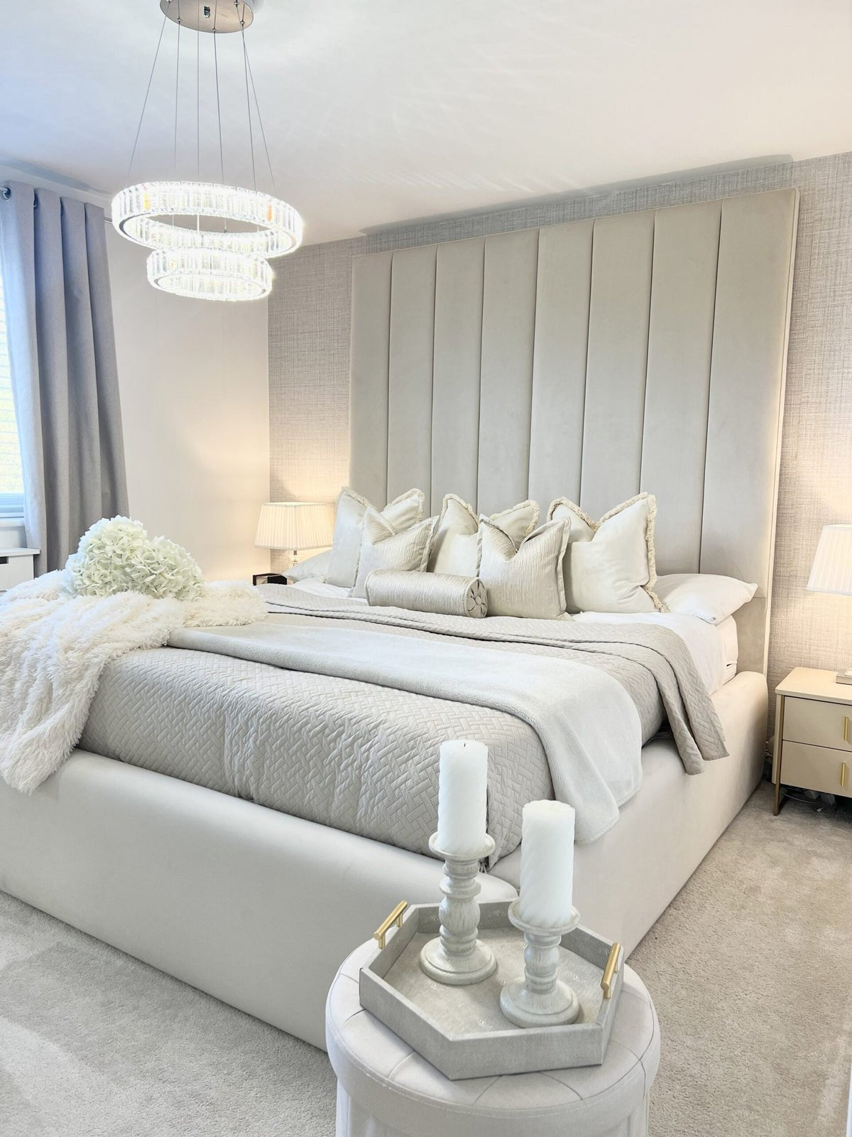The Dorchester Tall Headboard Bed - Esme Furnishings