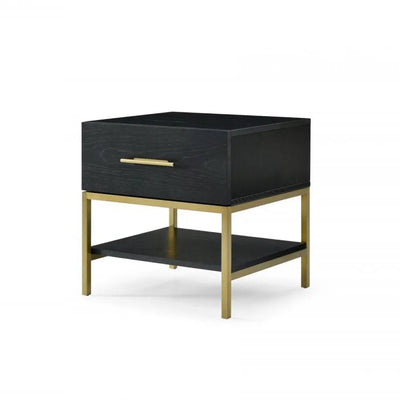 Twenty10 Design Tulip Black Oak Single Drawer Bedside