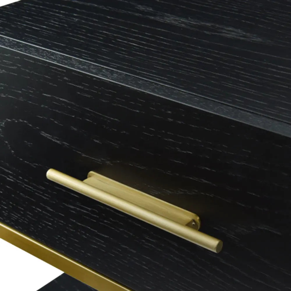 Twenty10 Design Tulip Black Oak Single Drawer Bedside