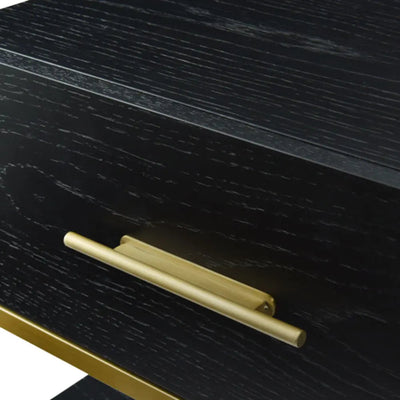 Twenty10 Design Tulip Black Oak Single Drawer Bedside