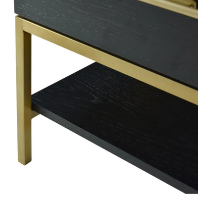 Twenty10 Design Tulip Black Oak Single Drawer Bedside