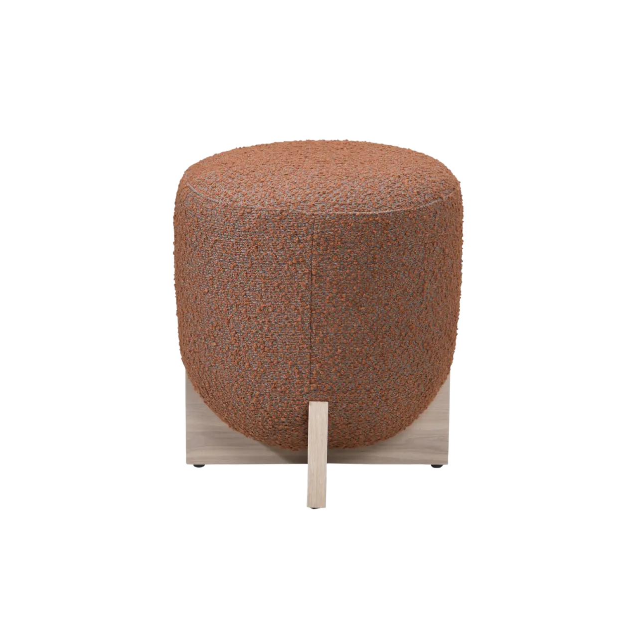 Twenty10 Design Whisper Round Stool in Burnt Orange and White Wash