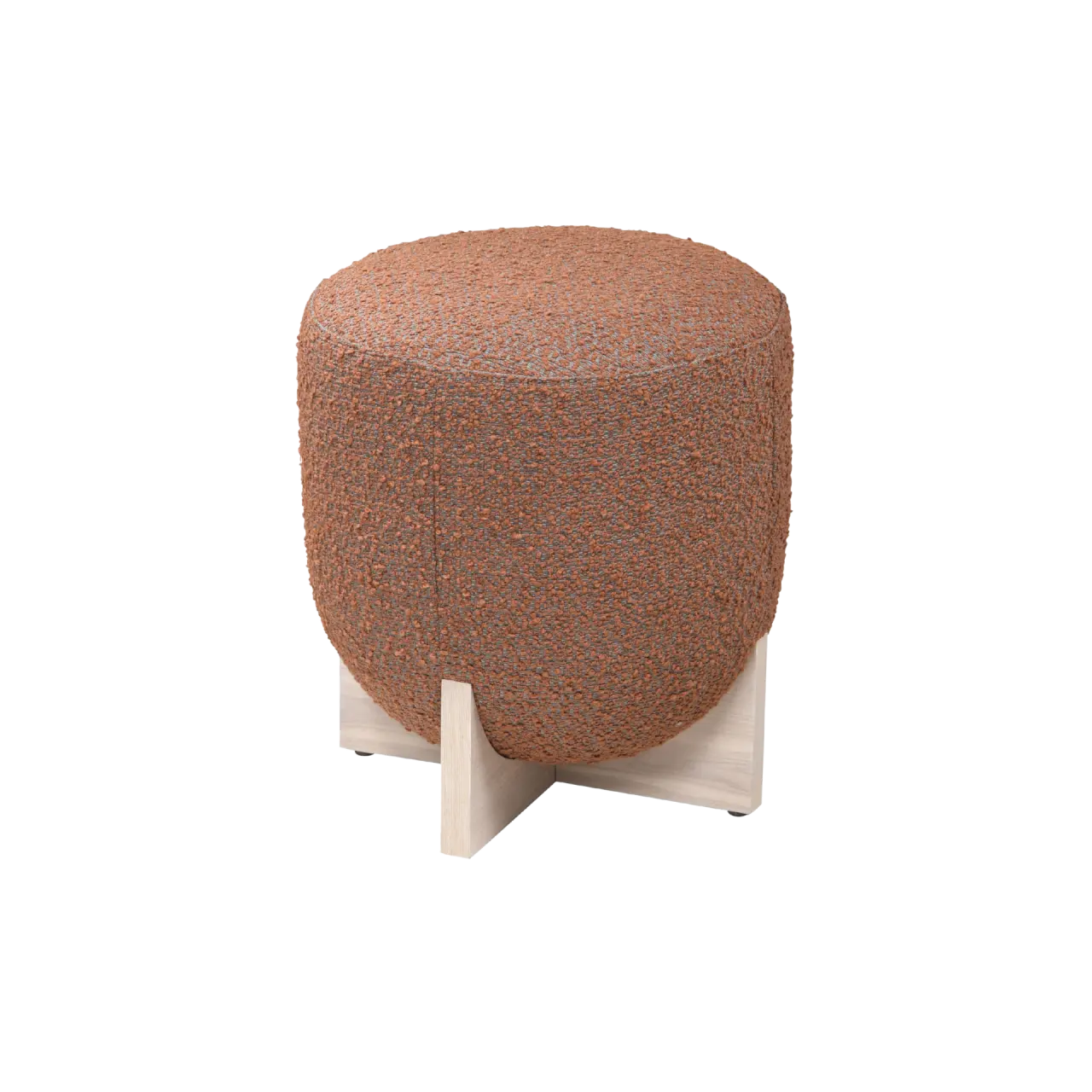 Twenty10 Design Whisper Round Stool in Burnt Orange and White Wash