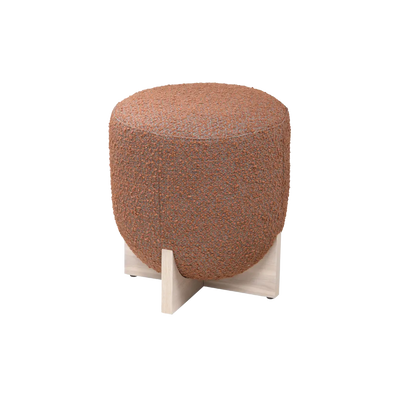 Twenty10 Design Whisper Round Stool in Burnt Orange and White Wash