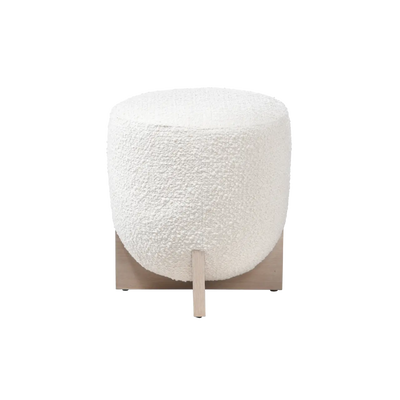 Twenty10 Design Whisper Round Stool in Ivory and White Wash