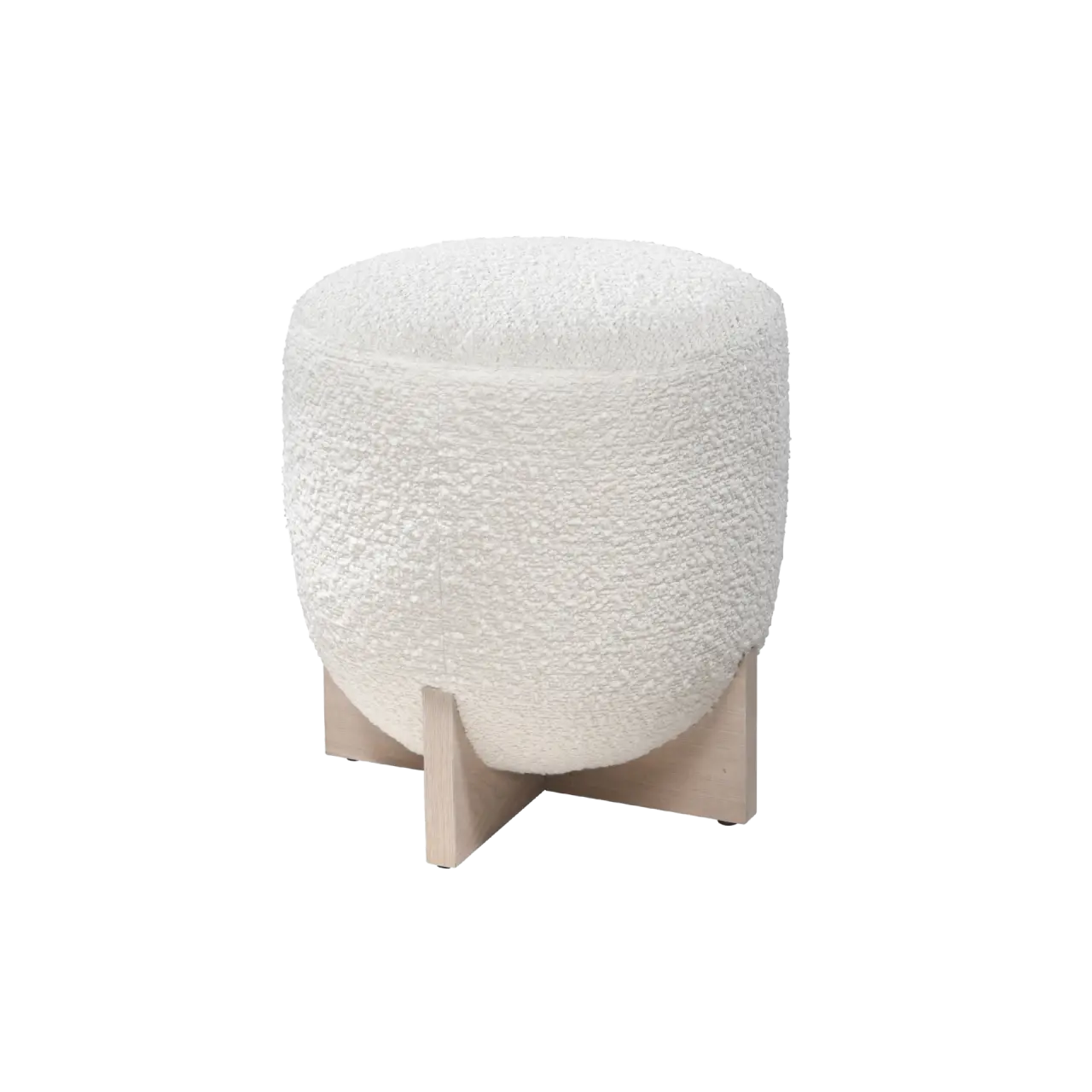 Twenty10 Design Whisper Round Stool in Ivory and White Wash