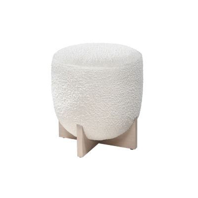 Twenty10 Design Whisper Round Stool in Ivory and White Wash