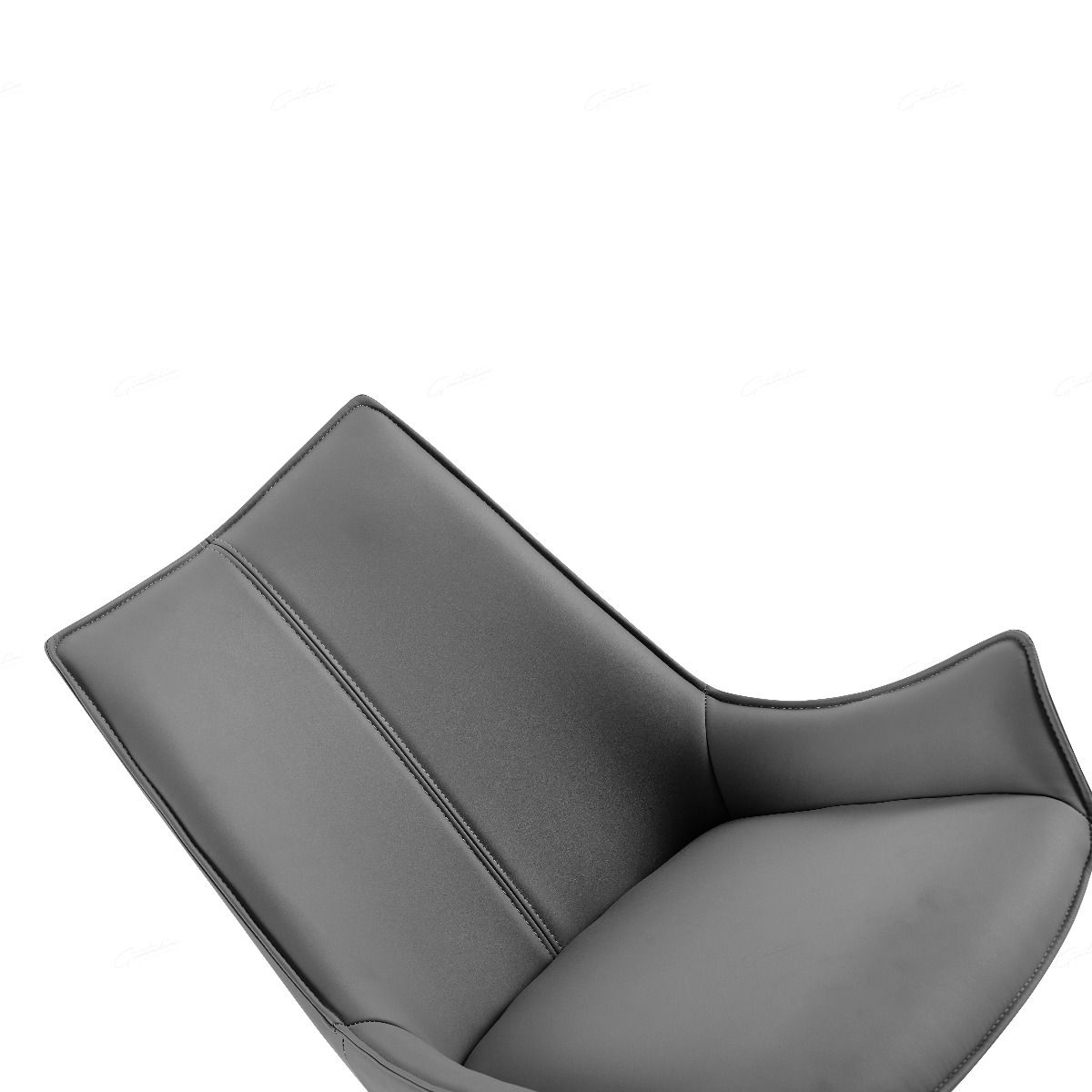 Zenith PU Leather Swivel Dining Chairs With Black Metal Base - Pairs - 2 Colours