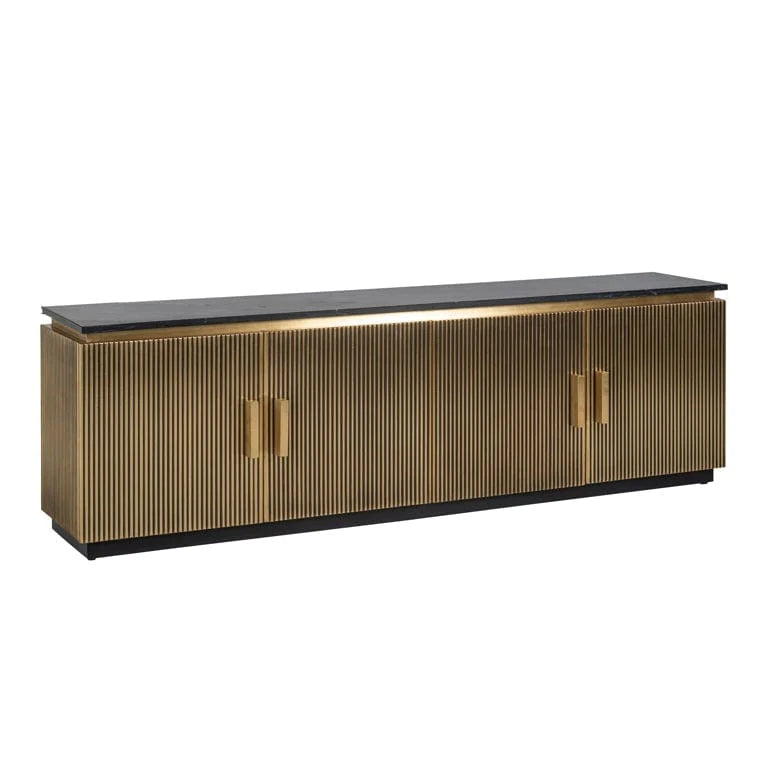 Richmond Ironville Golden 4 Door TV Unit - Belmont Interiors.
