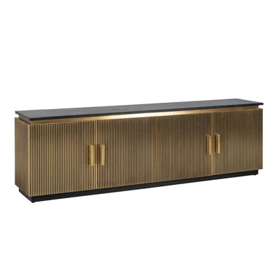Richmond Ironville Golden 4 Door TV Unit - Belmont Interiors.