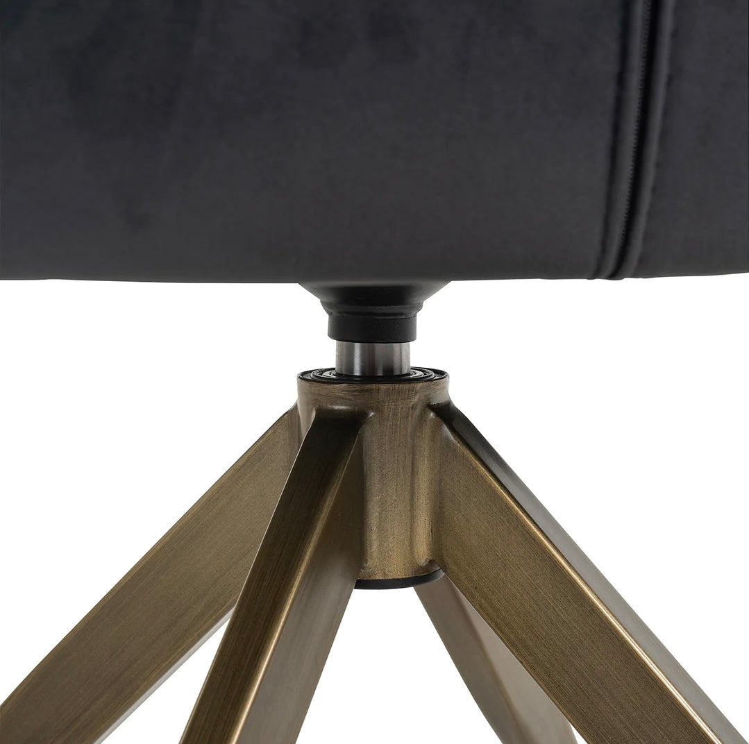 Richmond Interiors Aline Swivel Chair in Khaki Velvet