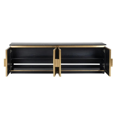 Richmond Ironville Golden 4 Door TV Unit - Belmont Interiors.