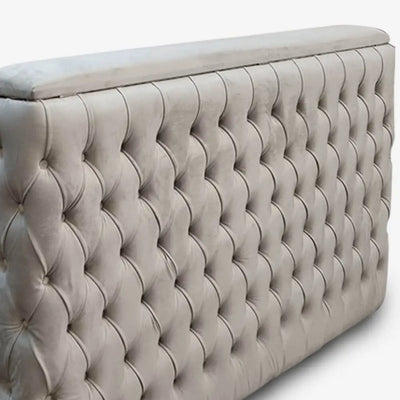 The Titan Upholstered TV Bed Plush Velvet Bed Frame