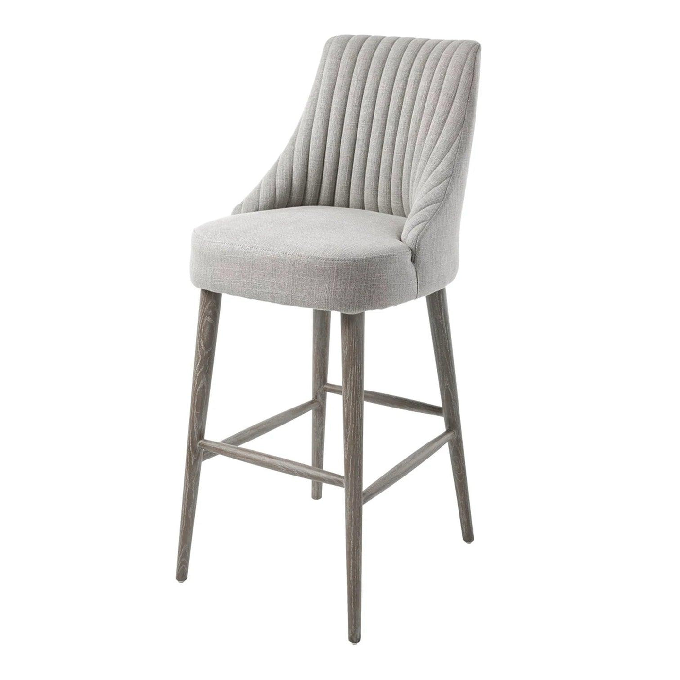 RV Astley Halwell Warm Grey Linen Bar Stool-Esme Furnishings