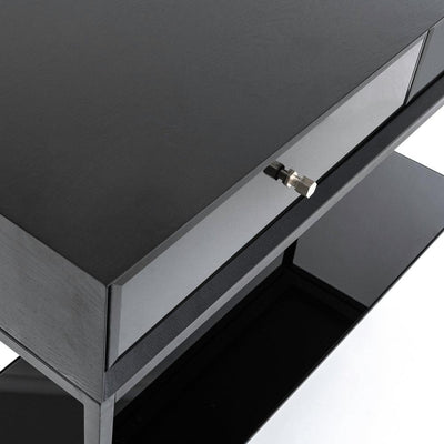 RV Astley Finola Console Table Black Brass Handles-Esme Furnishings