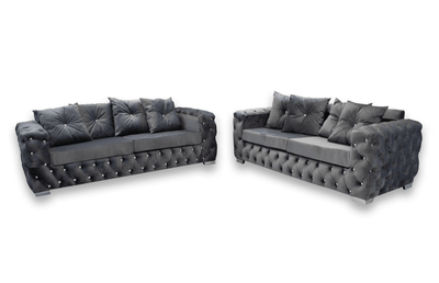 Aston Plush Velvet Sofa Range Collection, 3 Seater, 2 Seater, Corner Sofa-Esme Furnishings