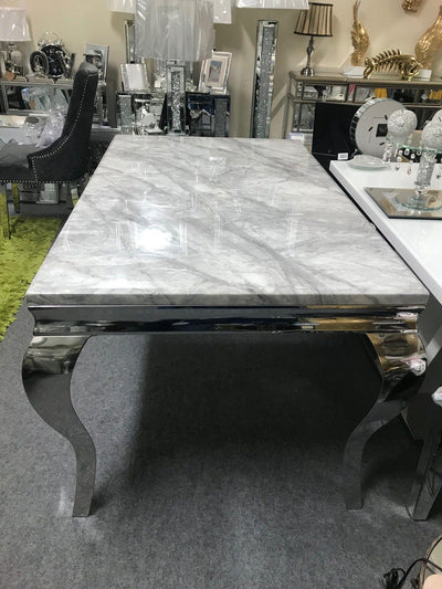 Louis Grey Marble Coffee Table-Esme Furnishings