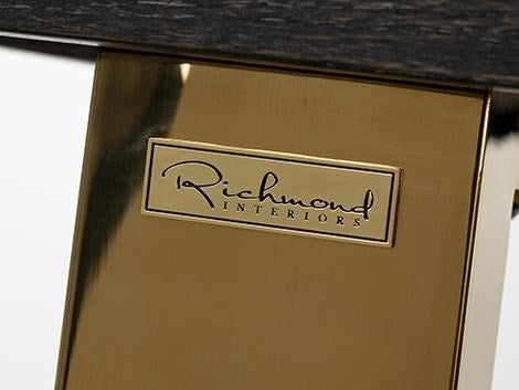 Blackbone Black Oak and Gold Bar Table-Belmont Interiors
