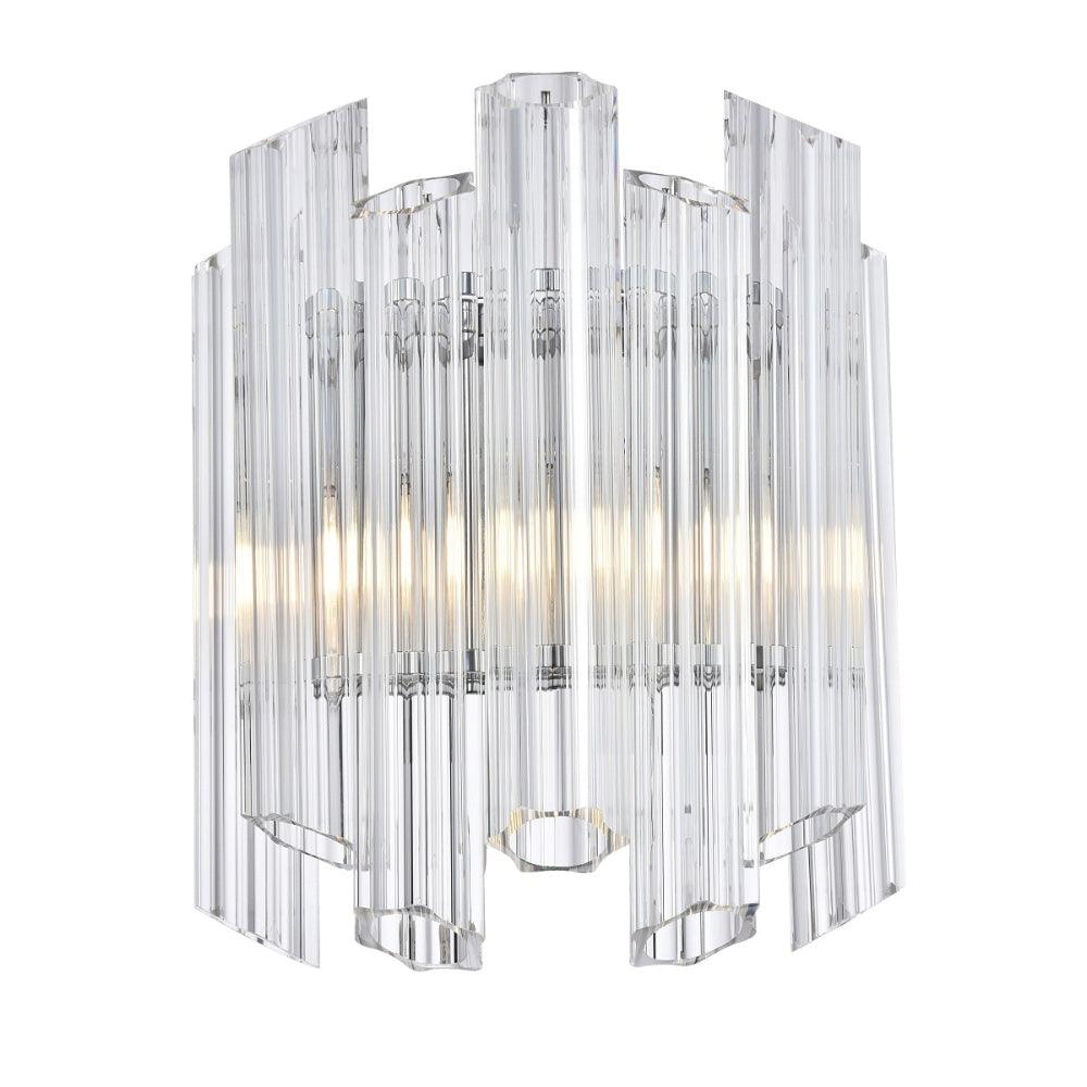 RV Astley Nasser Wall Lamp With Sparkling Glass And Nickel-Esme Furnishings