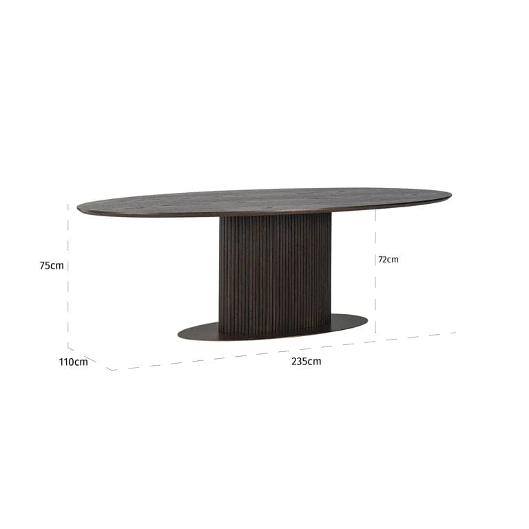 Richmond Interiors Luxor Oval 235CM Dining Table - Belmont Interiors.