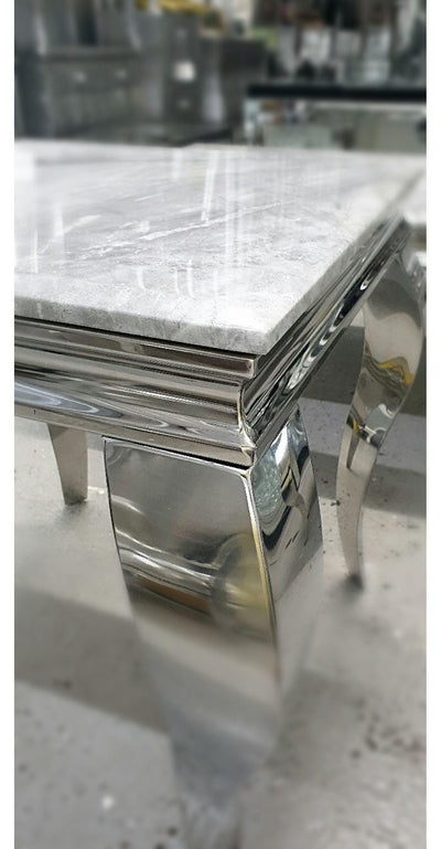 Louis Grey Marble Coffee Table-Esme Furnishings