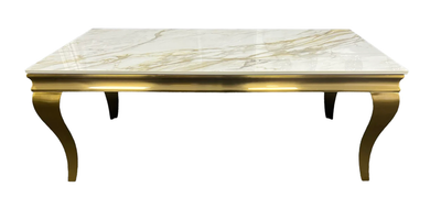 Louis Gold Ceramic Marble Coffee Table