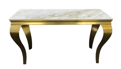 Louis Gold Ceramic Marble 120cm Console Table