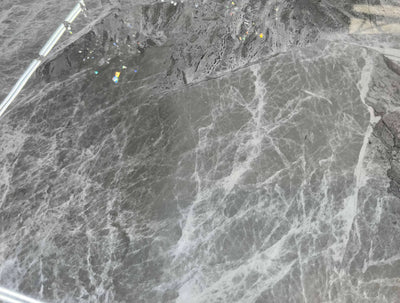 Zermatt 160-200cm Extending Ceramic Grey Marble Dining Table