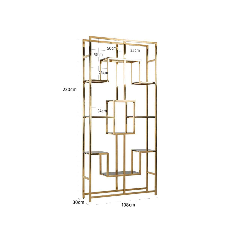 Richmond Magnus Gold And Black Display Unit-Belmont Interiors