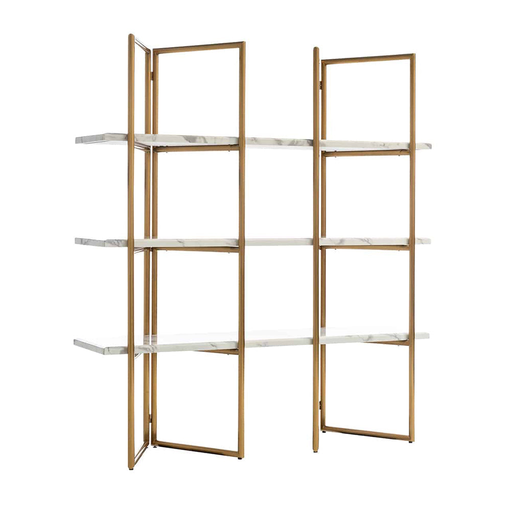 Richmond Lagrand Gold And White Display Unit-Belmont Interiors