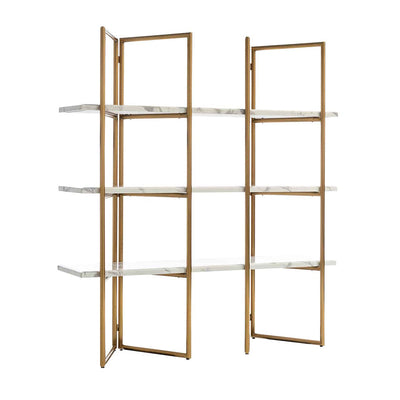 Richmond Lagrand Gold And White Display Unit-Belmont Interiors