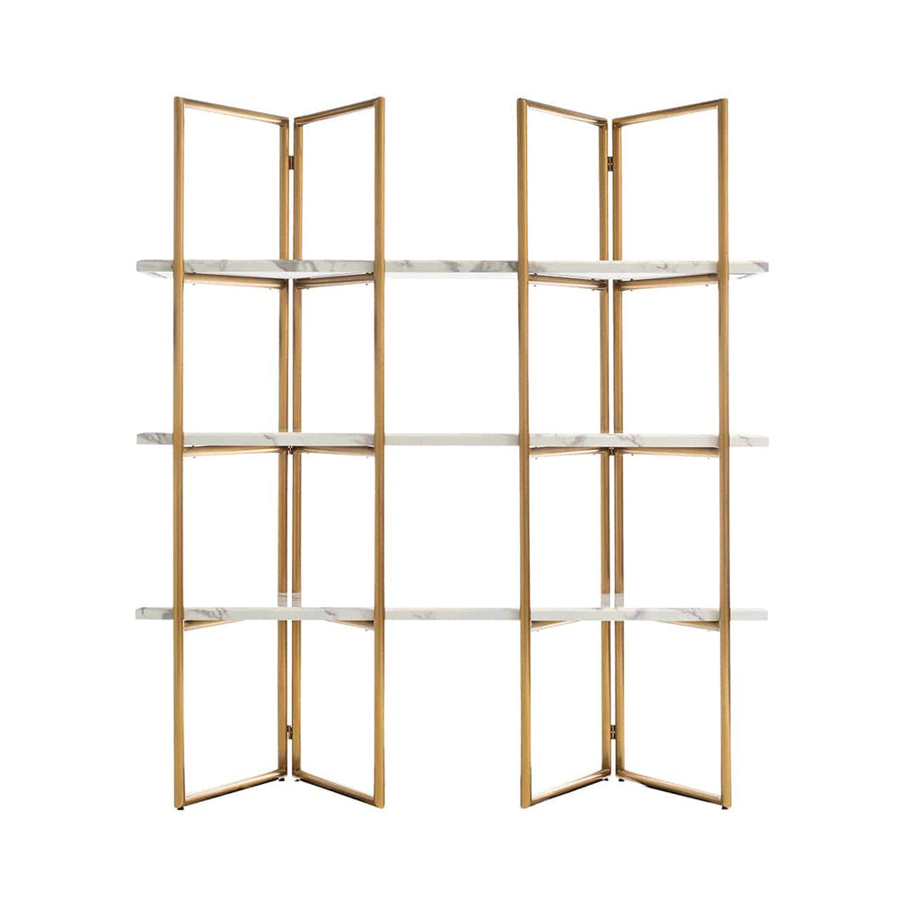 Richmond Lagrand Gold And White Display Unit-Belmont Interiors