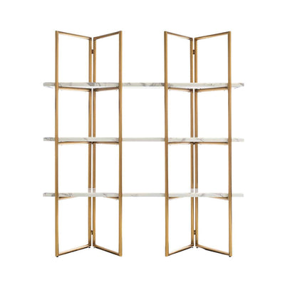 Richmond Lagrand Gold And White Display Unit-Belmont Interiors