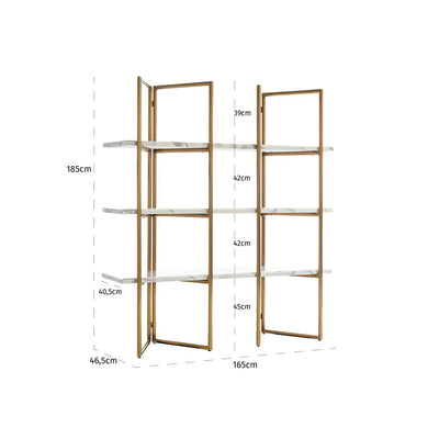 Richmond Lagrand Gold And White Display Unit-Belmont Interiors