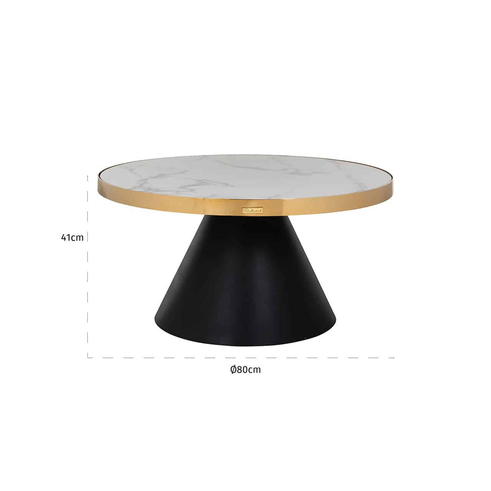 Richmond Odin Gold And Black Coffee Table-Belmont Interiors