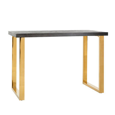 Blackbone Black Oak and Gold Bar Table-Belmont Interiors