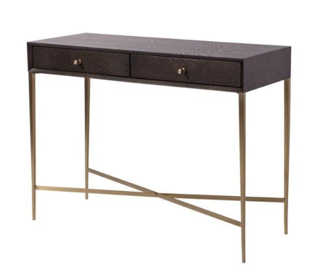 Rv Astley Finley Console Table With Chocolate Vener-Esme Furnishings