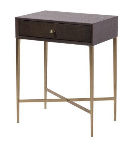 Rv Astley Finley Side Table With Chocolate Vener-Esme Furnishings