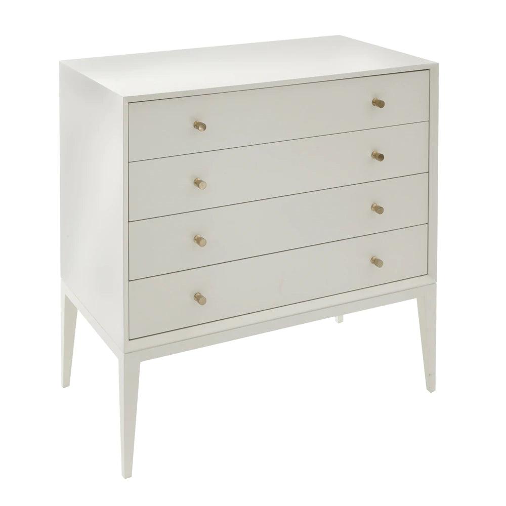 RV Astley Celaine 4 Drawer Chest With White Wood-Esme Furnishings