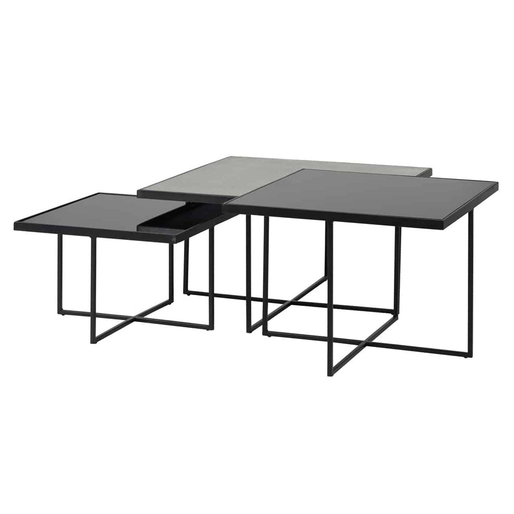 Richmond Chester Silver And Black Coffee Table-Belmont Interiors