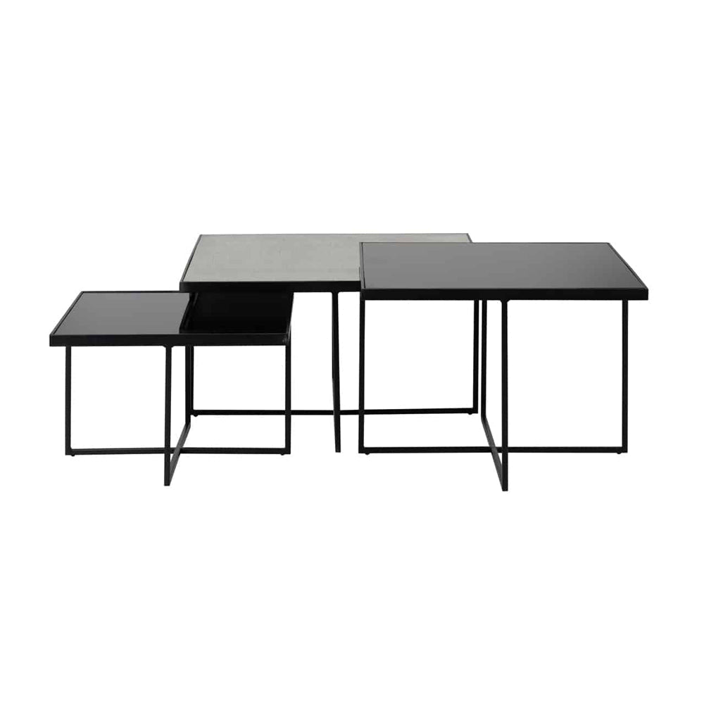 Richmond Chester Silver And Black Coffee Table-Belmont Interiors