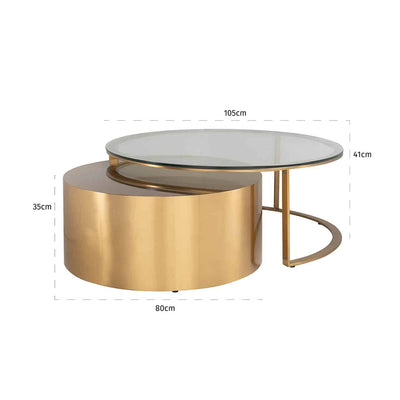 Richmond Orlan Gold Coffee Table-Belmont Interiors